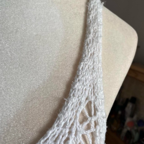 White Crochet Boho Long Cami - Picture 3 of 4